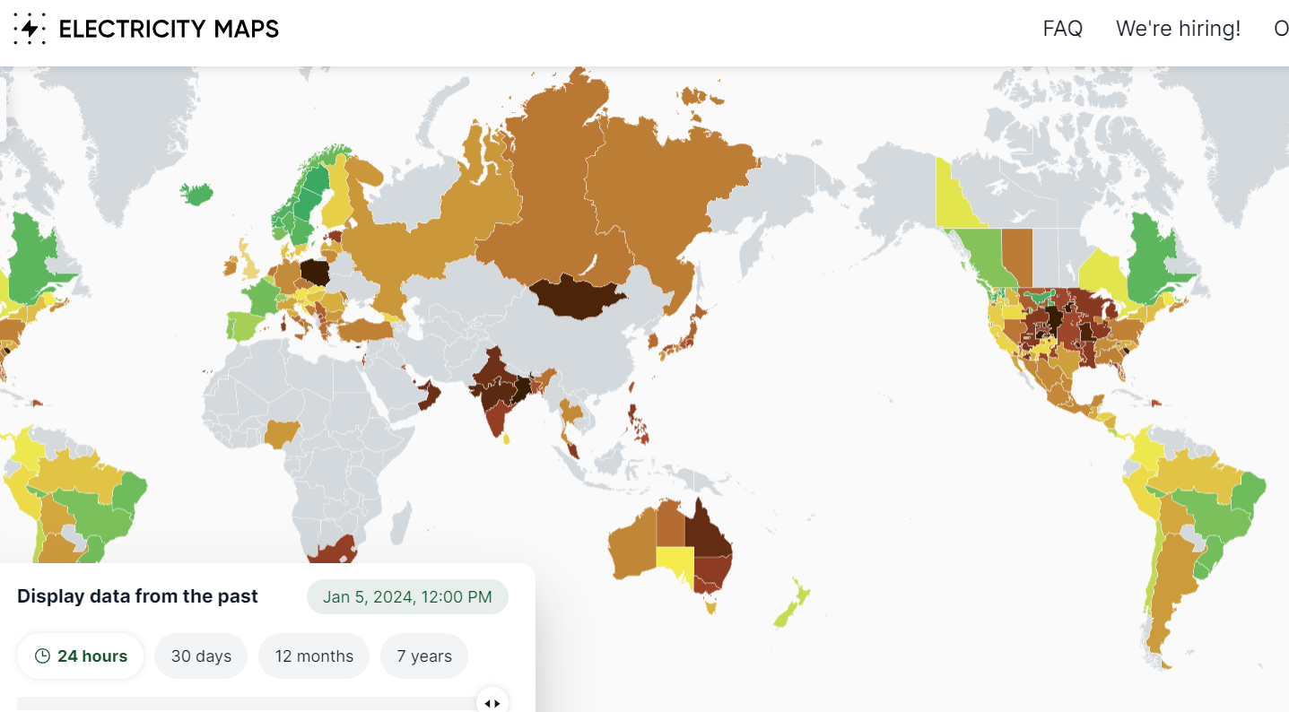 Electricity maps